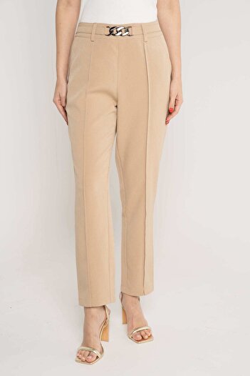 Nichii Classic High-Waist Solid Pants