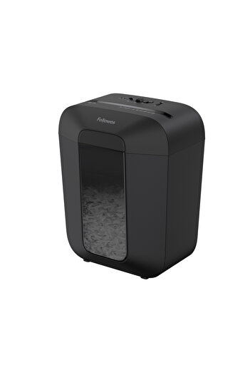 Fellowes LX45 8-sheet cross cut manual document shredder, black