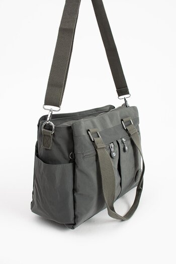 CCWAY AYAKKABI Women's Large Compartment Bag Dark Gray