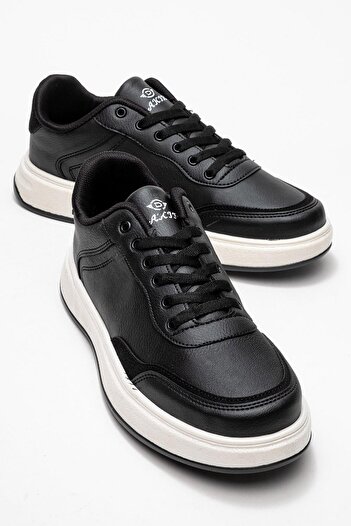 CCWAY AYAKKABI Lace-Up Men's Sports Shoes Black White
