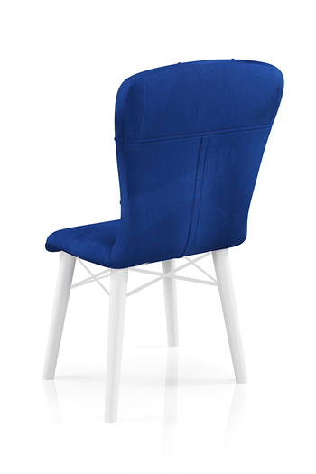 Desire Scaun Babyface Safir, un bucat, living, bucatarie, tapiterie din stofa catifea, lemn,Picioare Albe