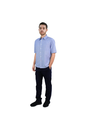Giordano Men's Casual Oxford Shirt: 100% Cotton, Relaxed Fit