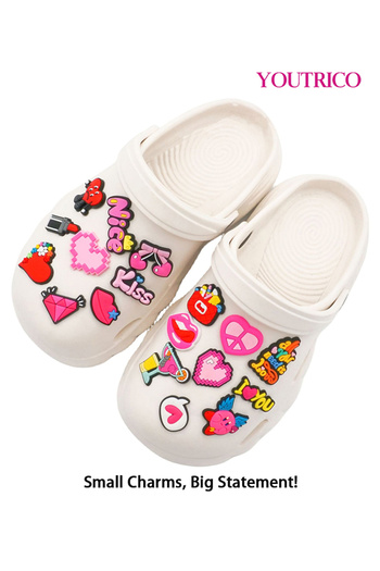 Youtrico Colorful Cartoon Jibbitz Charms - PVC Slipper Ornament Set