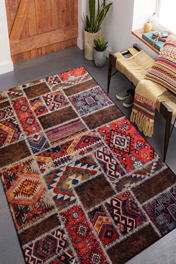 Decomia Home Washable Non-Slip Kids & Pet Friendly Printed Pattern Carpet & Area Rug for Living Room Kitchen