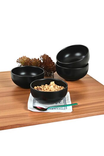 Denia Home |   Matteo |   Black Soup Bowl 12 cm 4 Pieces