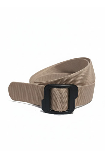 Kemer Dünyası Anti Allergic Plastic Buckle Tactical Style Cloth Belt Beige