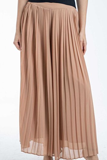 Nichii Solid Pleated Maxi Skirt