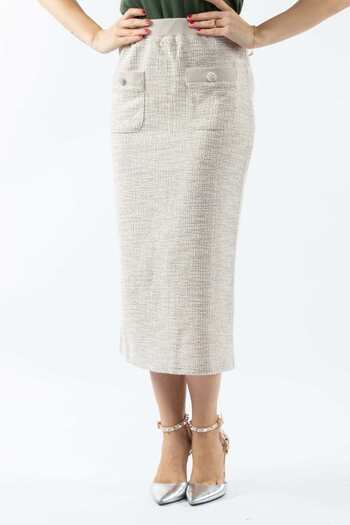 Nichii Midi Polyester Skirt with Pockets