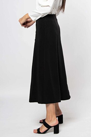 Nichii Solid Button-Front Skirt
