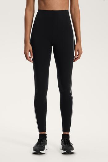 Oysho Compressive high rise ankle-length leggings with side stripes 65cm