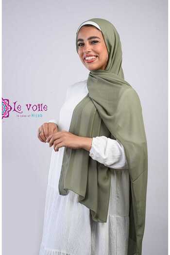 Hejab Fashion Plain crepe chiffon shawl (200cm * 70cm) by Levoal brand