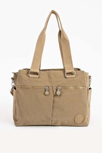CCWAY AYAKKABI Women's Large Compartment Bag Nude