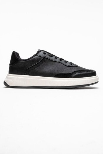 CCWAY AYAKKABI Lace-Up Men's Sports Shoes Black White