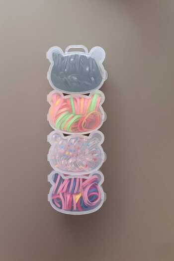Eva Rose 180 Pieces of Teddy Bears in a Box, Non-Breaking Perm Rubber Buckle, Small Buckle, Tiny Buckle, Children's Buckle, Baby Buckle