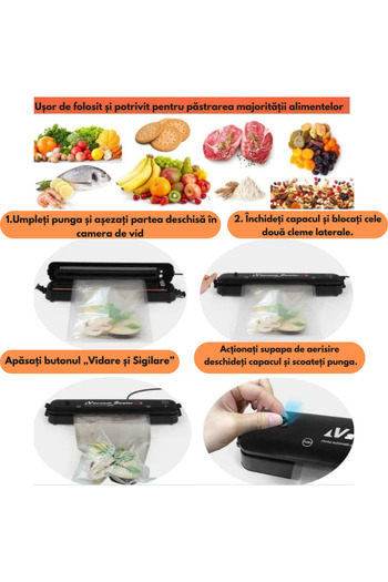 SMART GADGETS C&A Vacuum Food Sealer, Automatic Sealing, Black