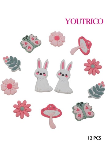 Youtrico Colorful Cartoon Jibbitz Charms - PVC Slipper Ornament Set