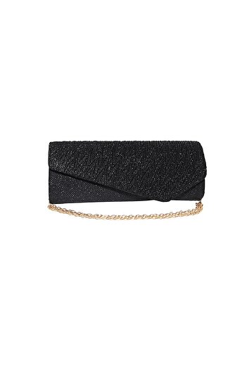 Magrot Geanta plic pentru ocazii si petreceri negru sclipitor 27 x 11 cm