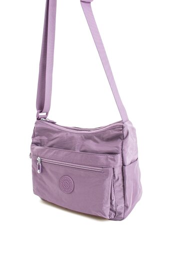 CCWAY AYAKKABI Women's Multi-Pocket Waterproof Crossbody and Shoulder Bag Wrinkled Fabric Thermos Compartment Adjustable Strap Li̇l