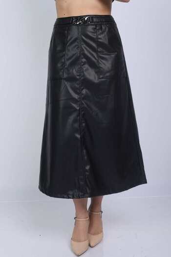 Nichii Solid Midi Skirt