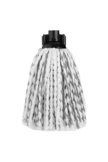 SHOPIENS Microfiber Mop, White Gray, 80% Polyester, 20% Polyamide, MYONNA IT & E- COMMERCE