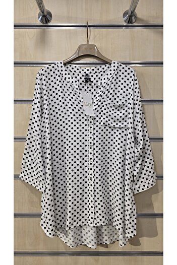 trendbysena Polka Dot Women's Shirt Buttoned Viscose