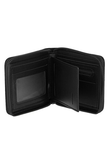 SHOPIENS Exclusivo Men Men's Wallet, Black with Brown Patch, 11.5x2x9.5 cm
