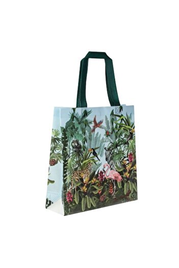 SHOPIENS Reusable Bags, Jungle Pattern, Green, 30x10x30cm