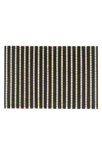 SHOPIENS Bamboo Plate Holder, Black-Beige Stripes, 45 x 30.5 cm - MYONNA
