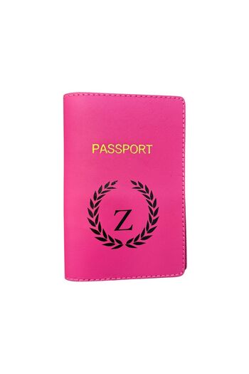 Seyahataksesuar Letter Design Leather Passport Cover Z