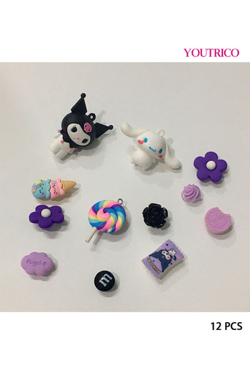 Youtrico Colorful Cartoon Jibbitz Charms - PVC Slipper Ornament Set