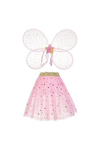 OEM Costume Set, Model Girl, Tutu Skirt and Wings, Pink Gold, 2 Pieces