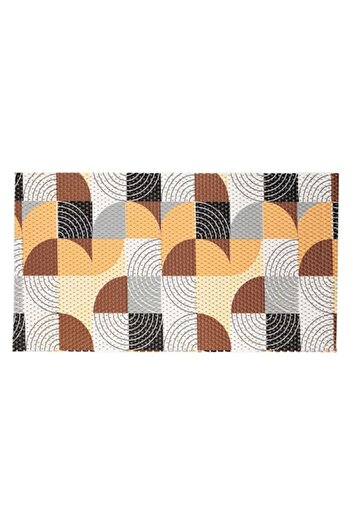SHOPIENS Anti-slip bathroom mat Shopiens®, embossed model, brown orange, 39 x 70 cm