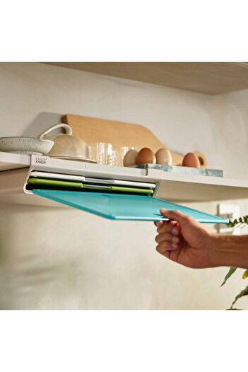 Joseph Joseph 3 cutting boards Folio Slim 60235, 36x28cm, Double sided, Under-shelf mount,Multicolor
