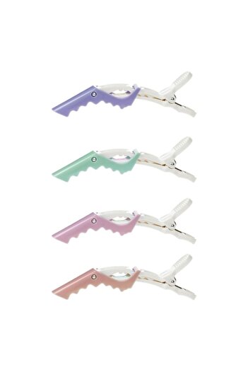 SHOPIENS Set of 4 Shopiens® hair clips, double for excellent hair hold, made of plastic
