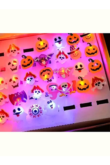 Mimis Store 5 Pieces Led Light-Up Ring Toy Ring