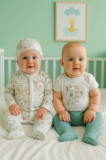 Kidaxi Baby Boy 4-Piece Printed Set (1-3 / 3-6 Months)