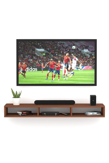Modern home Wall Mounted TV Unit, Cabinet (Brown)