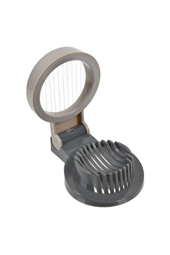 SHOPIENS Egg Slicer with Stainless Steel Blades - 8.5x12 cm, Grey, MYONNA