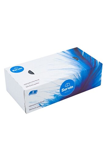 SHOPIENS Facial Tissues, Servin, 2-ply, Set of 100, White, MYONNA IT & E-COMMERCE