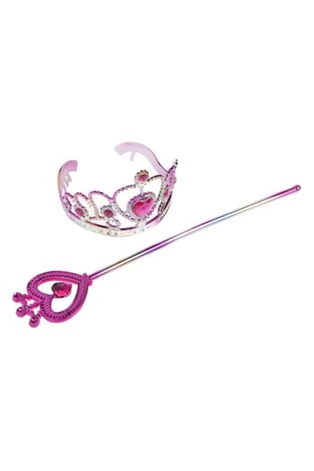 SHOPIENS Tiara and Wand Set, Multicolor, Plastic, 2 Pieces, MYONNA IT & E- COMMERCE ®