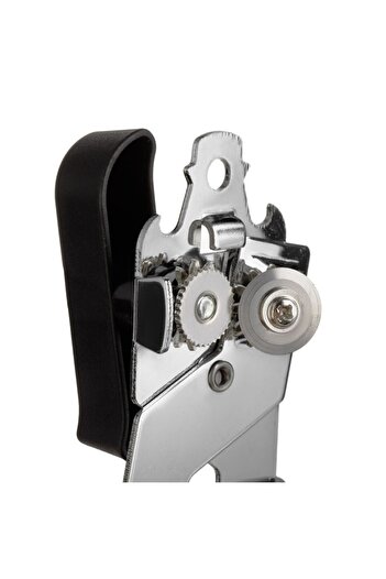 SHOPIENS Multifunctional Can Opener, Metal, Plastic Handle, 19 cm, Black, MYONNA IT & E-COMMERCE