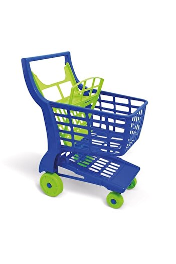 SHOPIENS Toy Supermarket Trolley, Blue, Lime Green Wheels, Plastic, MYONNA IT & E- COMMERCE ®