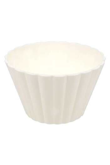 SHOPIENS Plastic Bowl, Off White, 9.5cm diameter, 6cm height, 0.125L, Microwave & Dishwasher Safe - MYONNA