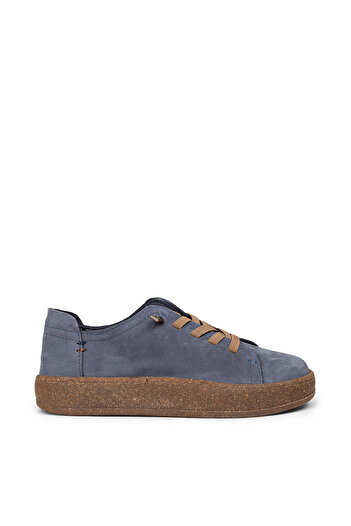 Deery Women's Genuine Nubuck Navy Blue Sneaker Shoes