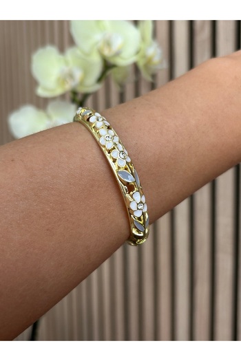 lavanderopa Enameled White Bracelet
