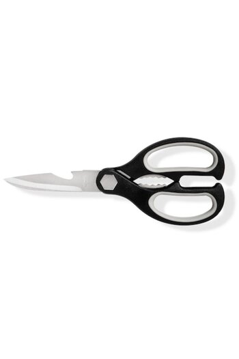 SHOPIENS Kitchen Scissors, 22 cm, Stainless Steel, Black - MYONNA