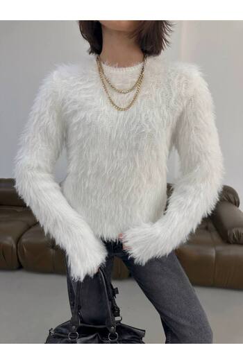DONNA LISSA Women's Bearded Oversize Stylish Sweater