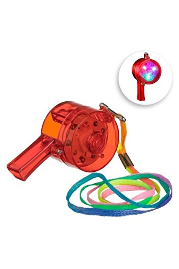 SHOPIENS Training Whistle, LED, Transparent Red Color, Multicolor Cord, MYONNA IT & E- COMMERCE ®