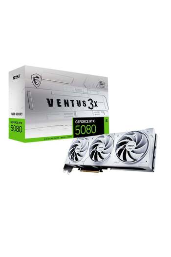 MSI GeForce RTX 5080 16G VENTUS 3X OC WHITE Graphics Card
