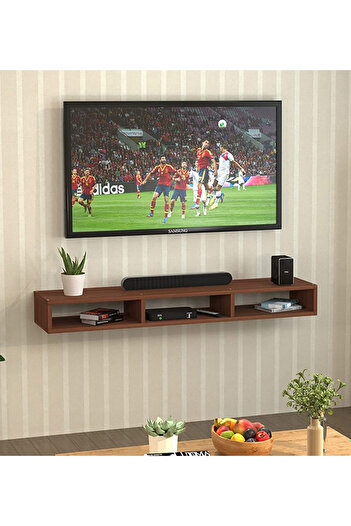 Modern home Wall Mounted TV Unit, Cabinet (Brown)